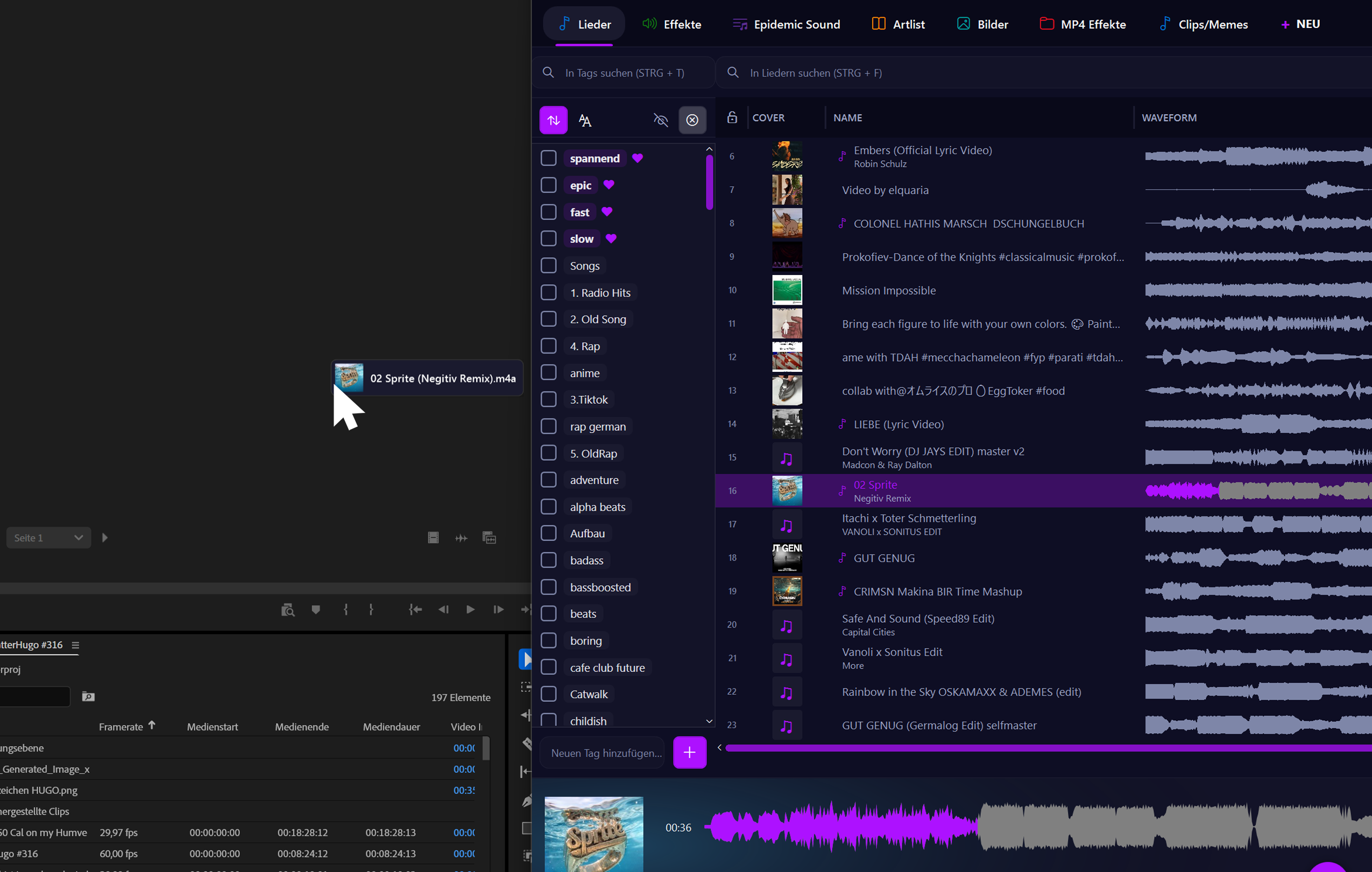 MediaChest — Drag & Drop ins Schnittprogramm
